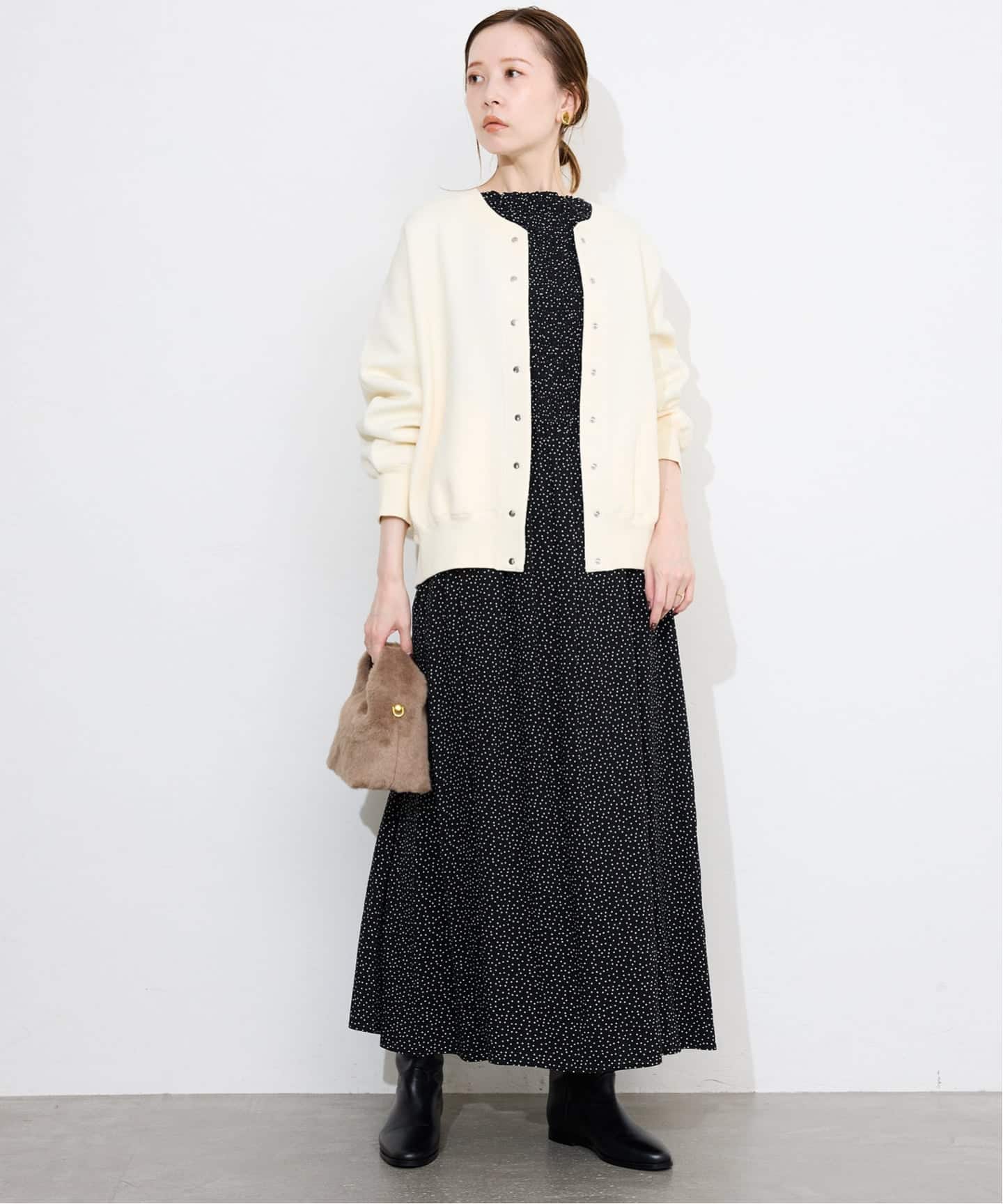 追加2予約》ドットシャーリングワンピース（ワンピース）｜SLOBE IENA