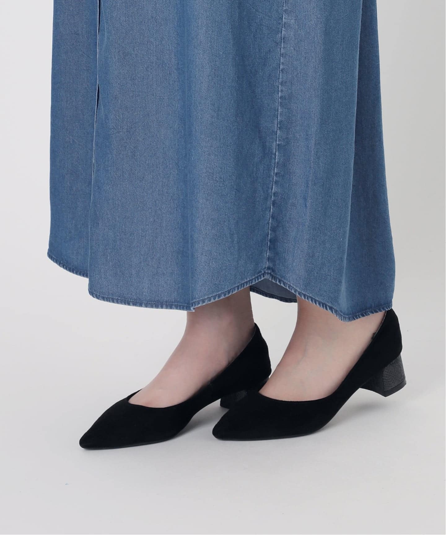 WEB限定/追加予約》デニムライクシャツワンピース（ワンピース