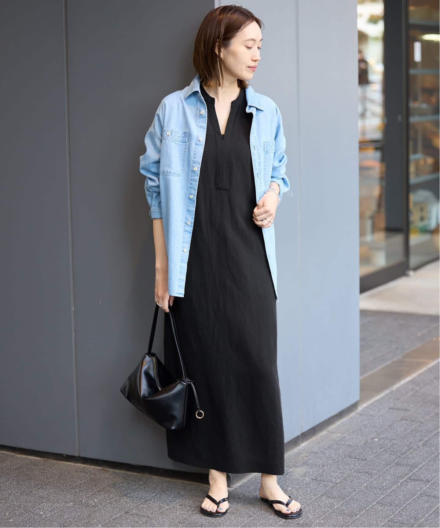 SHE Tokyo Elva black バルーンコクーンワンピース検索yori | S-LL