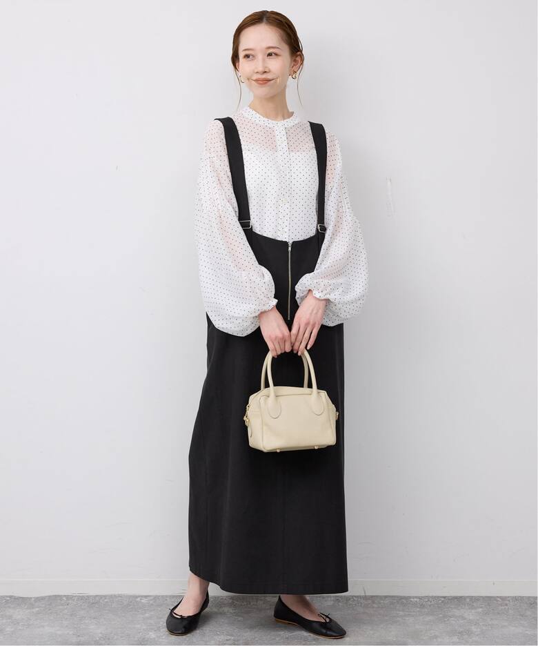 WEB限定》アイラインフロントジップジャンパースカート（ワンピース 
