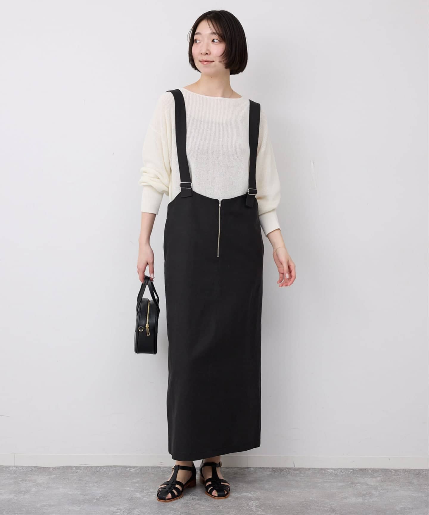 WEB限定/予約》アイラインフロントジップジャンパースカート