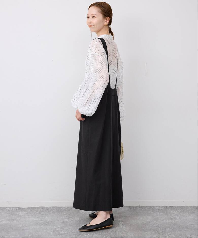 WEB限定》アイラインフロントジップジャンパースカート（ワンピース 