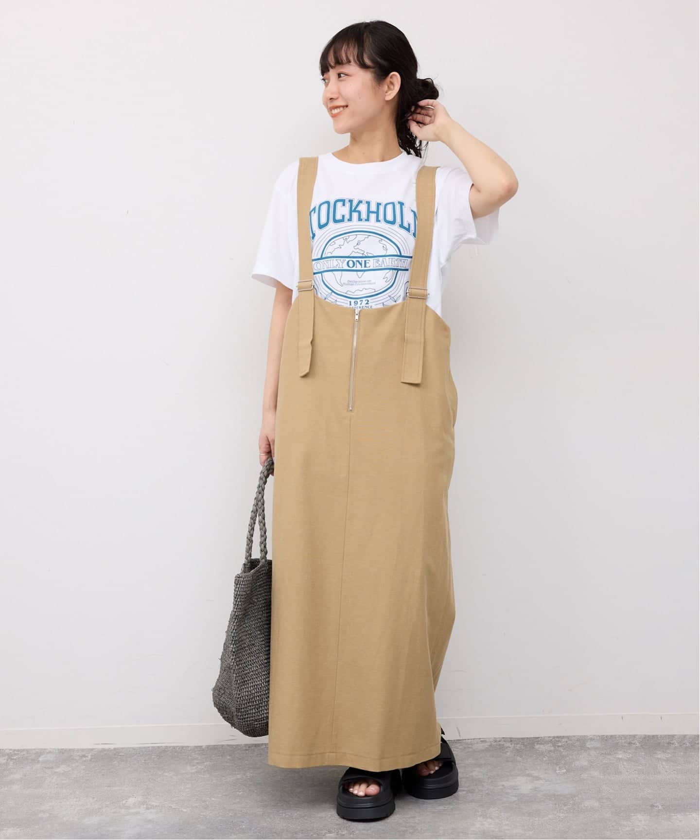 WEB限定/予約》アイラインフロントジップジャンパースカート