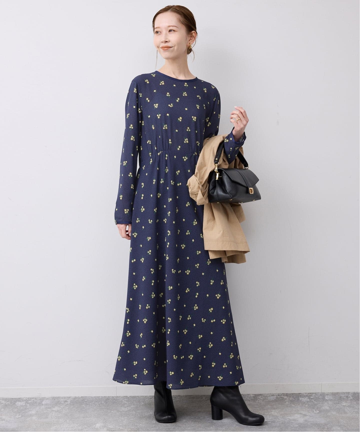 SLOBE IENA 2025AW ドットハートワンピース ドットフラワーバイアスワンピース（ワンピース）｜SLOBE IENA
