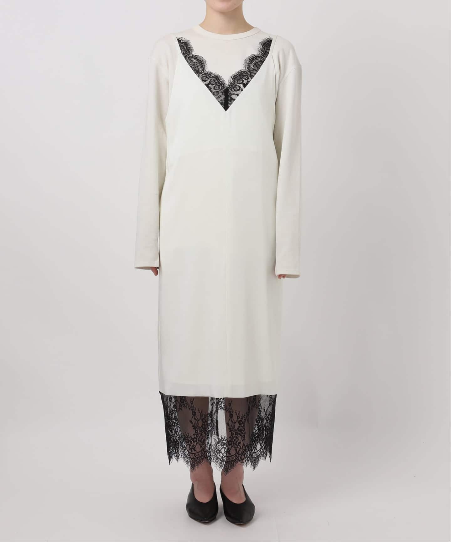 WEB限定カラー有り/追加2予約》レースサテンワンピース（ワンピース