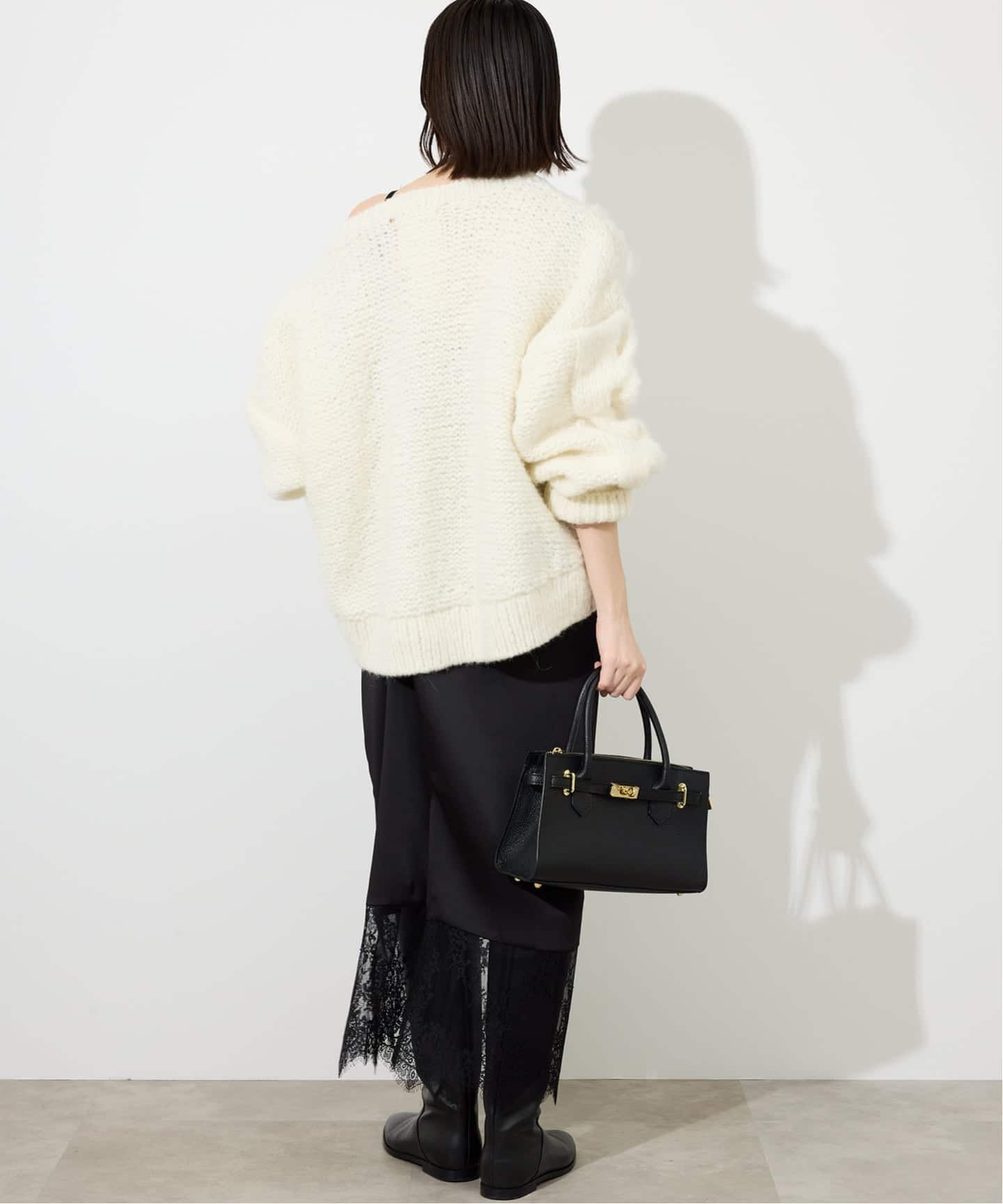 WEB限定/追加2予約》レースサテンワンピース（ワンピース）｜SLOBE