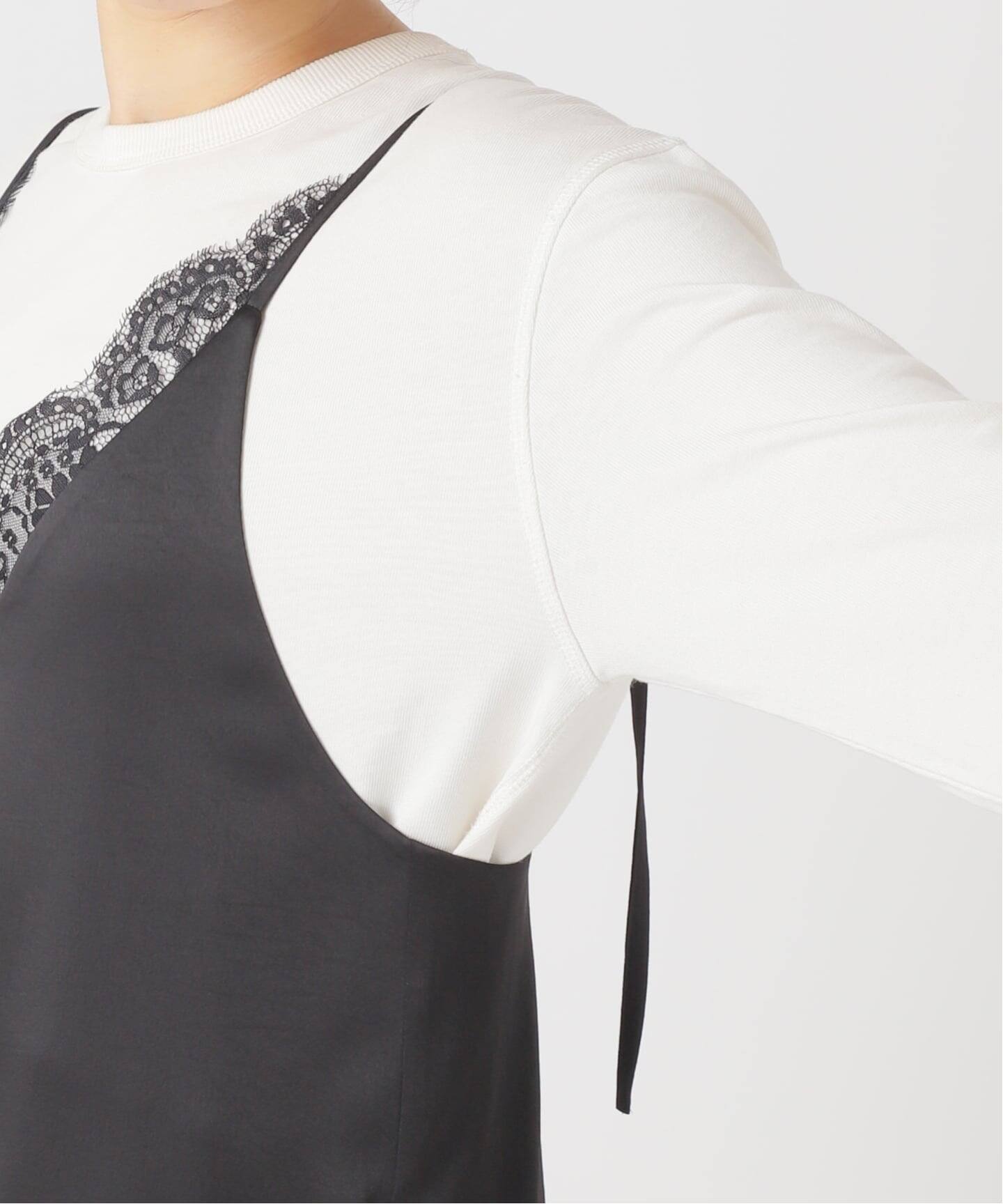 WEB限定/追加2予約》レースサテンワンピース（ワンピース）｜SLOBE