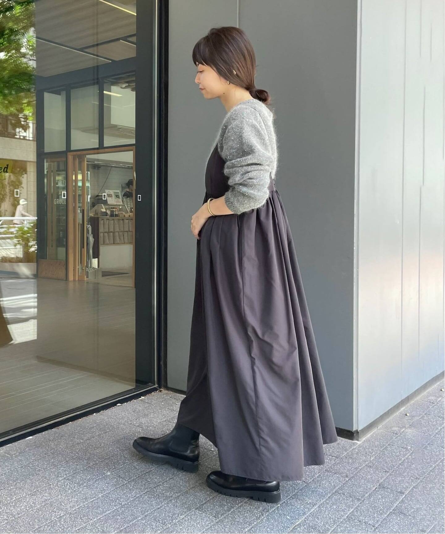 WEB限定/追加4予約》タフタギャザーキャミワンピース（ワンピース