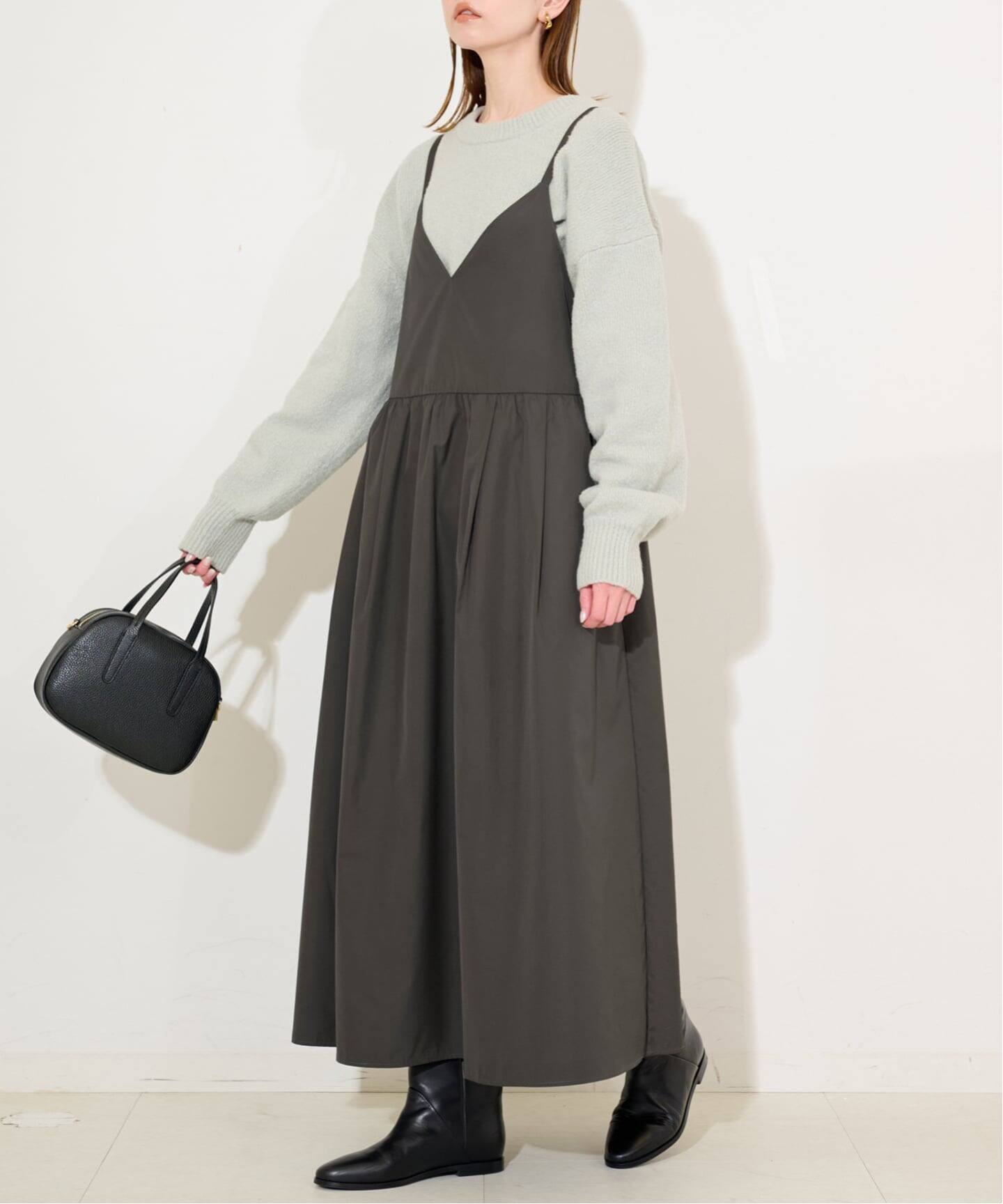 予約》マットタフタキャミワンピース（ワンピース）｜SLOBE IENA