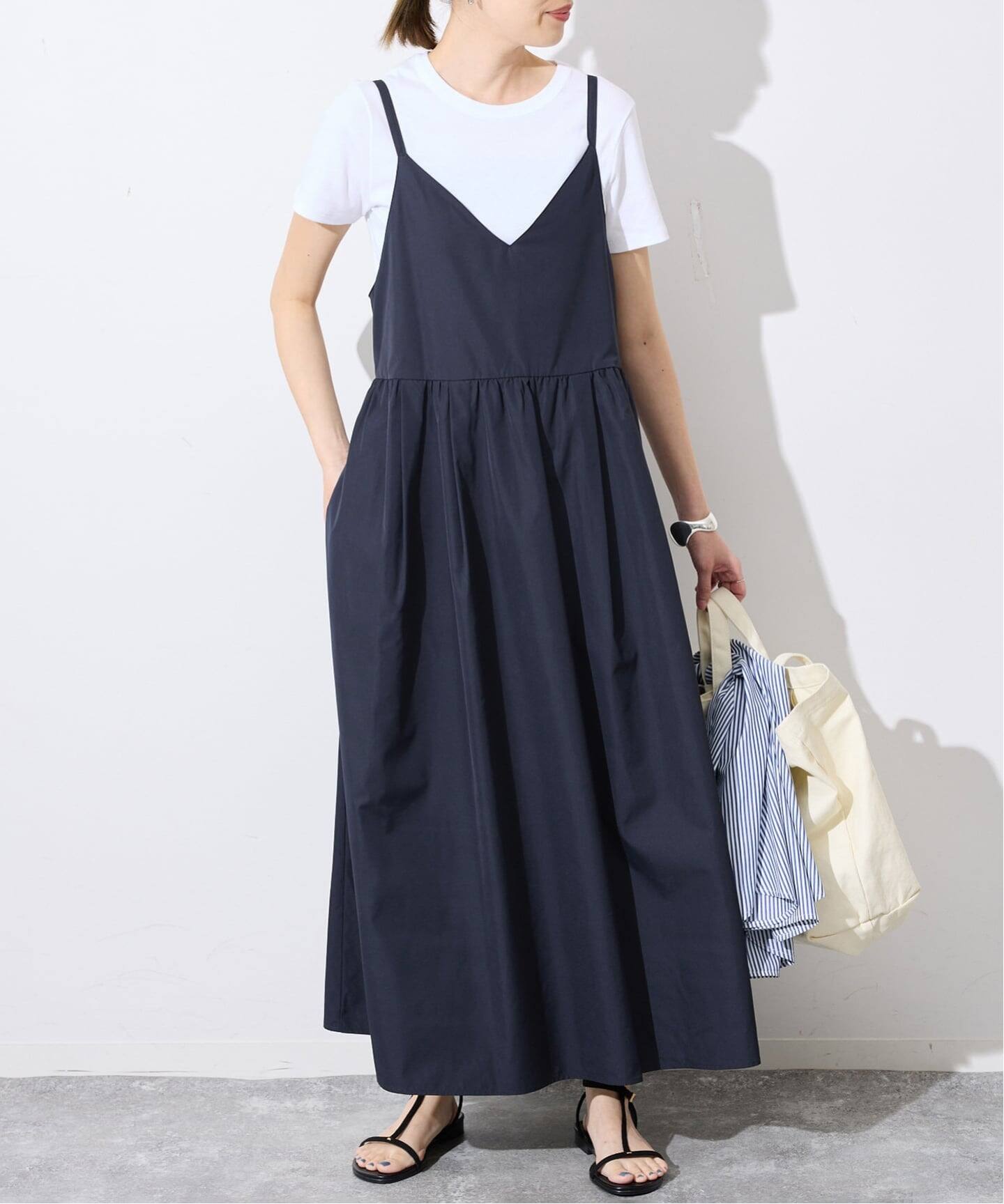 予約》マットタフタキャミワンピース（ワンピース）｜SLOBE IENA