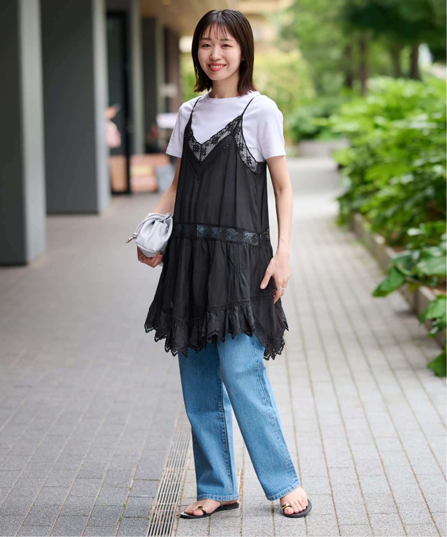 SLOBE IENA キャミ　トップス SLOBE IENA キャミ トップス 追加》リバーレースキャミワンピース