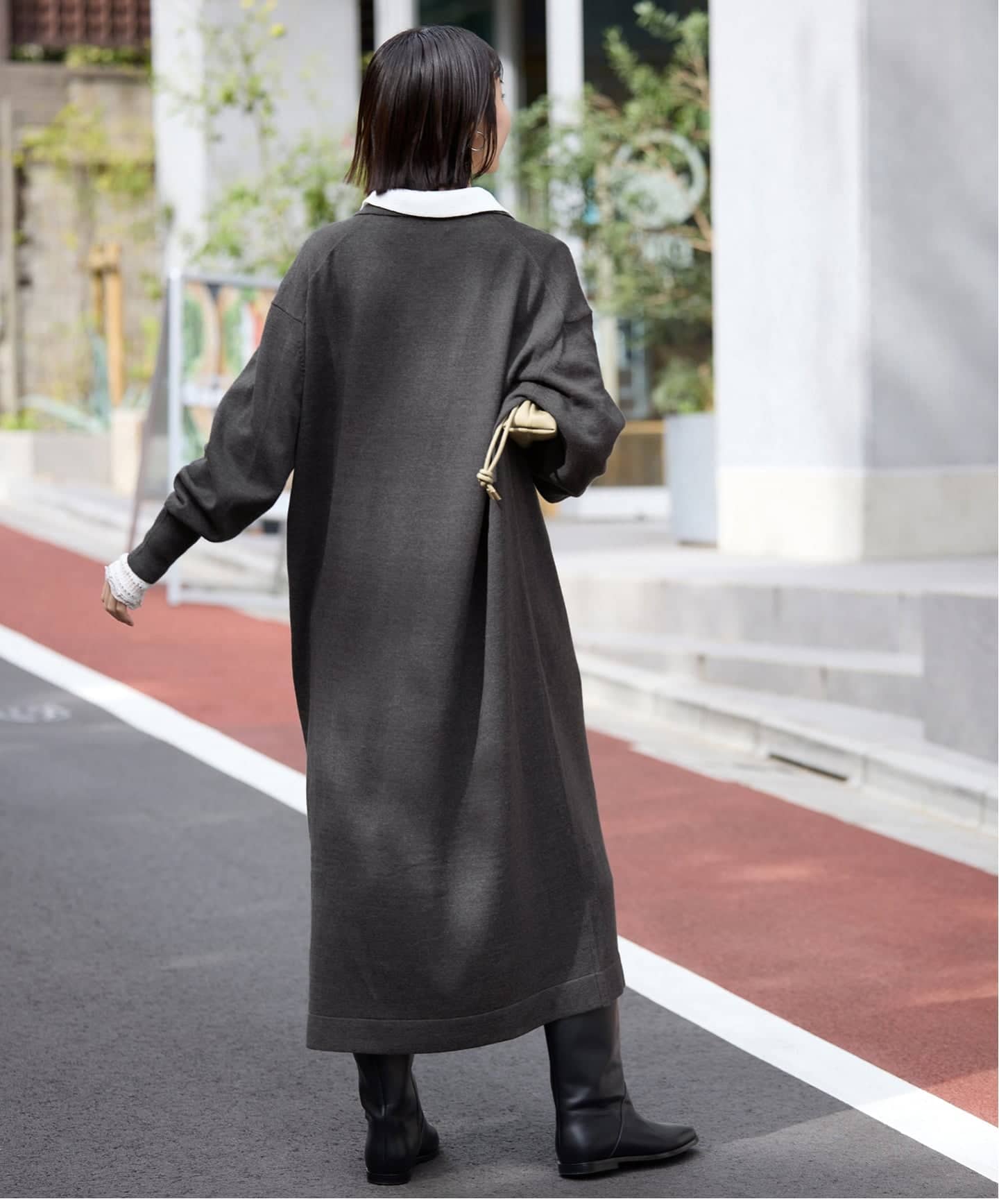 スキッパーニットワンピース（ニットワンピース）｜SLOBE IENA