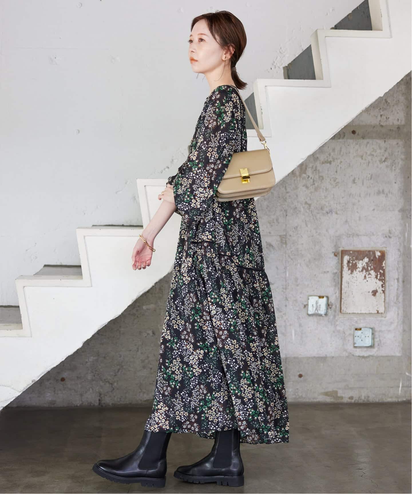 WEB限定/追加予約》FLOWER PRINT ワンピース（ワンピース）｜SLOBE