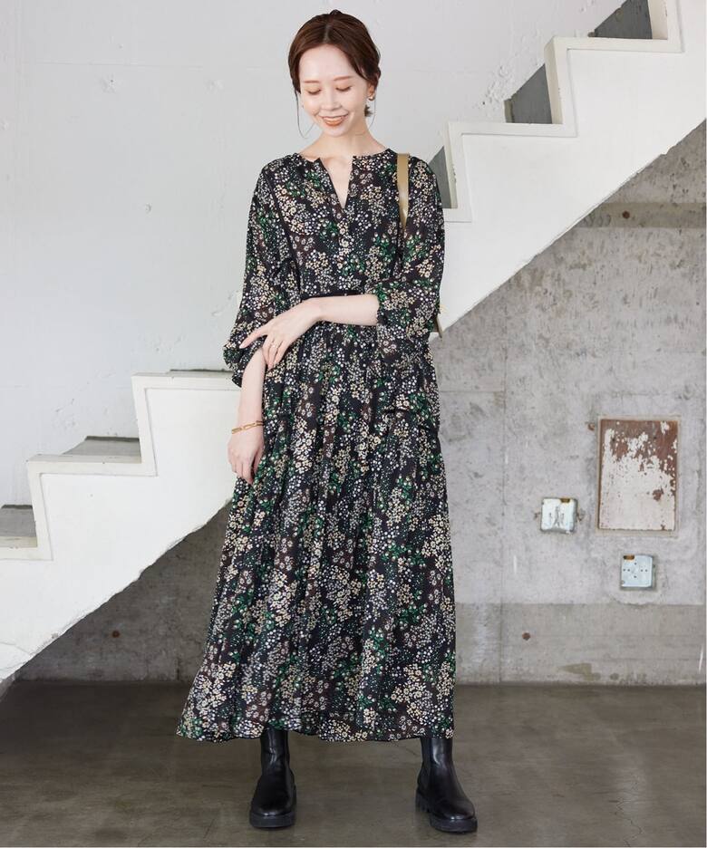 WEB限定/追加予約》FLOWER PRINT ワンピース（ワンピース）｜SLOBE 