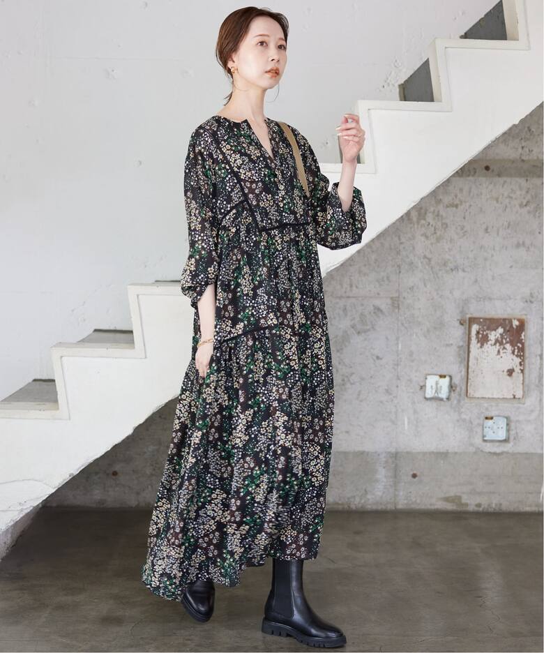 WEB限定/追加予約》FLOWER PRINT ワンピース（ワンピース）｜SLOBE 