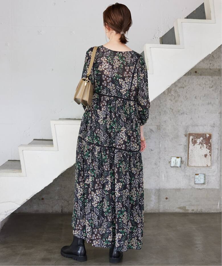 WEB限定/追加予約》FLOWER PRINT ワンピース（ワンピース）｜SLOBE 