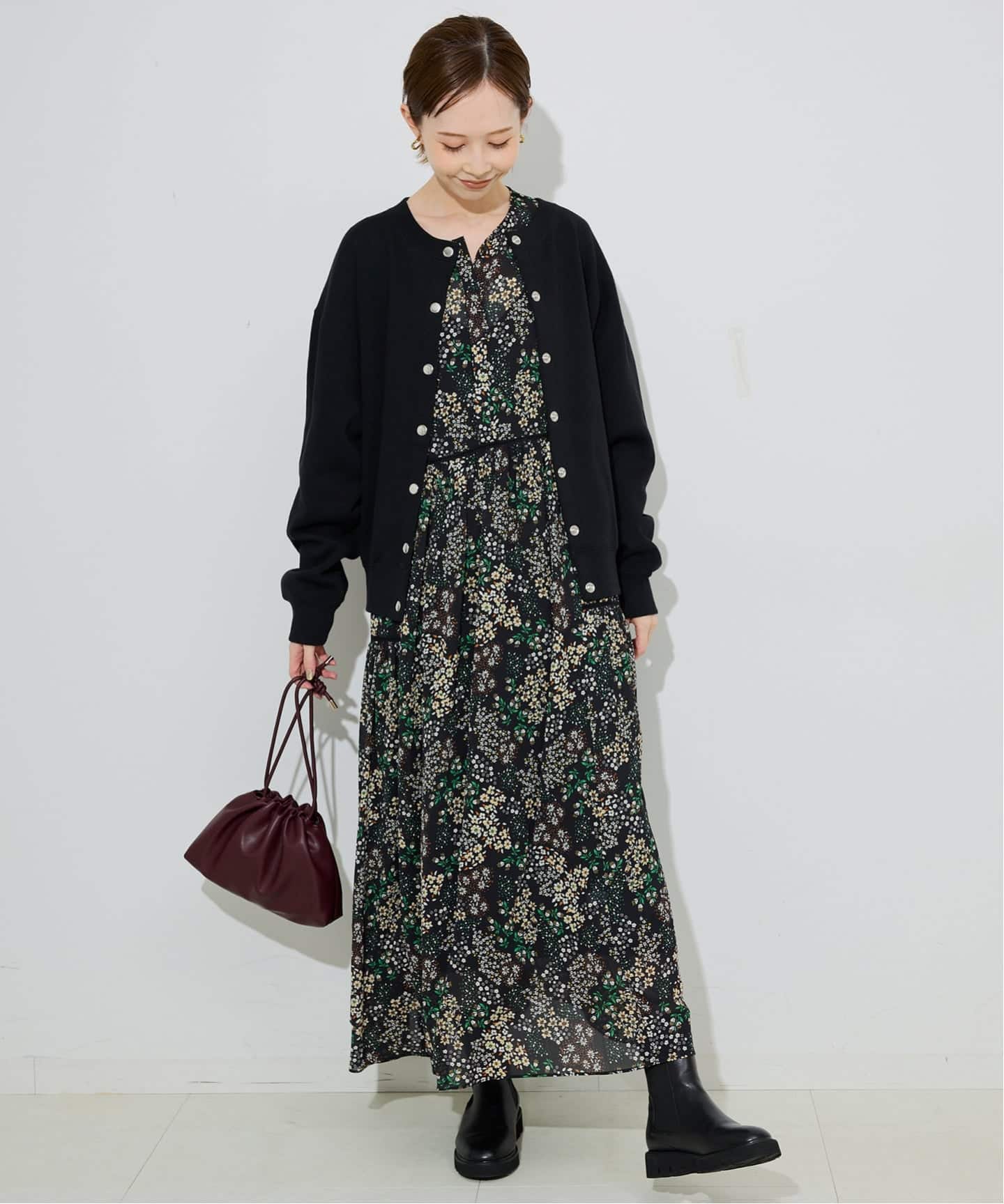 WEB限定/追加予約》FLOWER PRINT ワンピース（ワンピース）｜SLOBE
