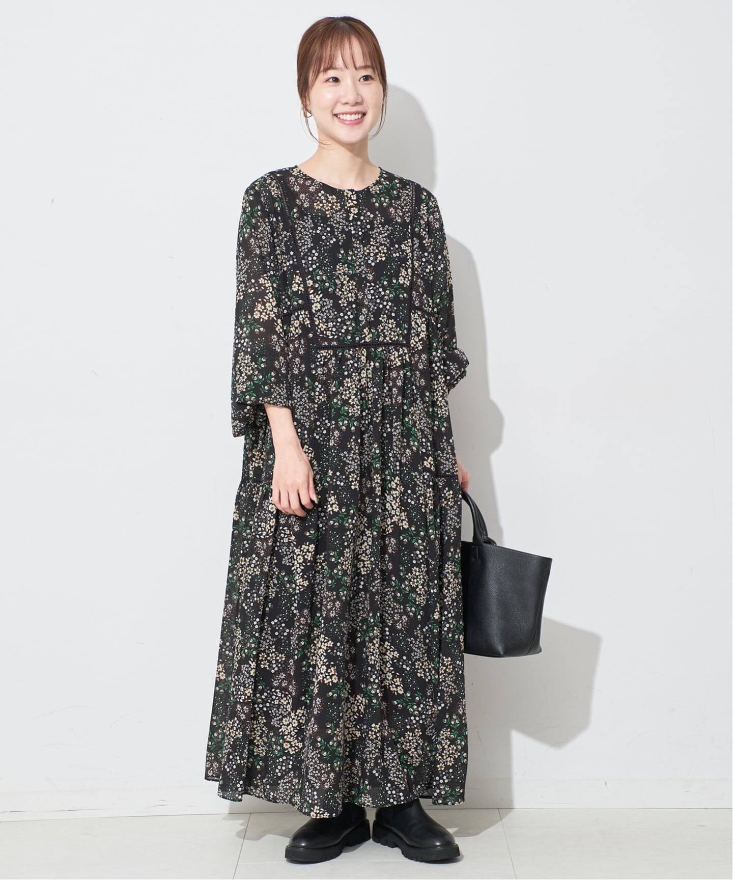 WEB限定/追加2》FLOWER PRINT ワンピース（ワンピース）｜SLOBE IENA 