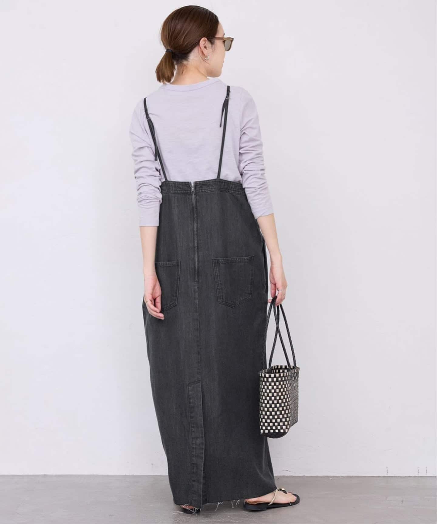WEB限定/追加》LEDENIM ナローフレアデニムジャンパースカート