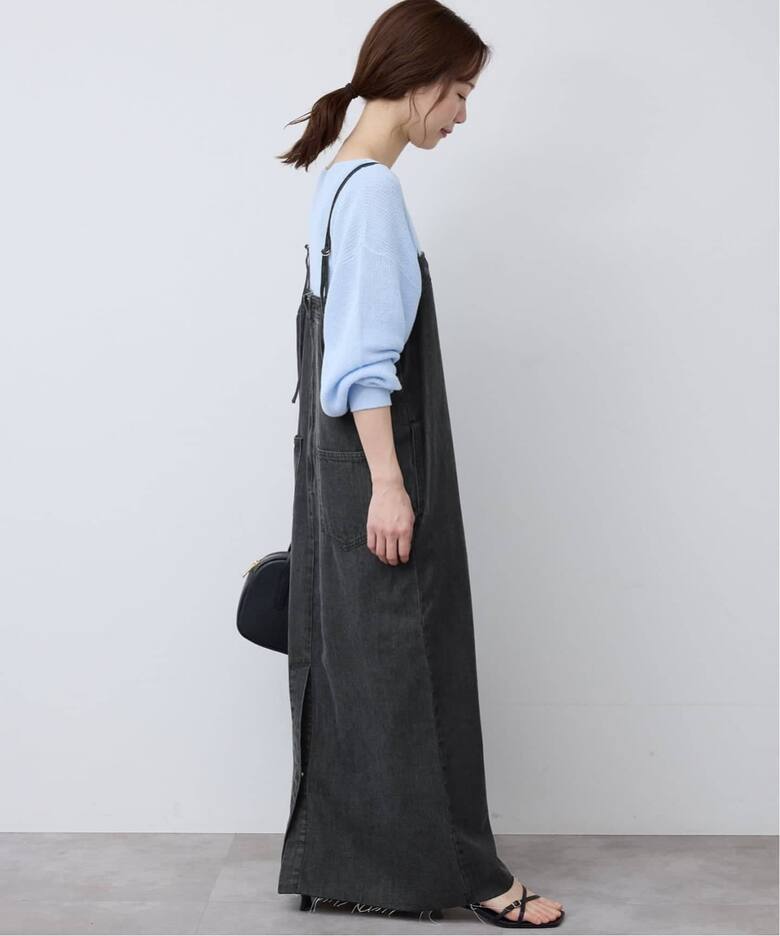 WEB限定/追加》LEDENIM ナローフレアデニムジャンパースカート 