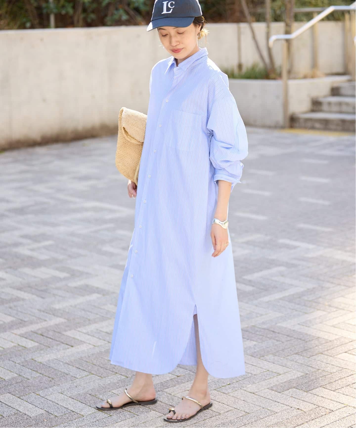 【超美品GW最終お値下げ‼️】ロエベ LOEWEロングシャツワンピース ファインブロードEXロングシャツワンピース（シャツワンピース