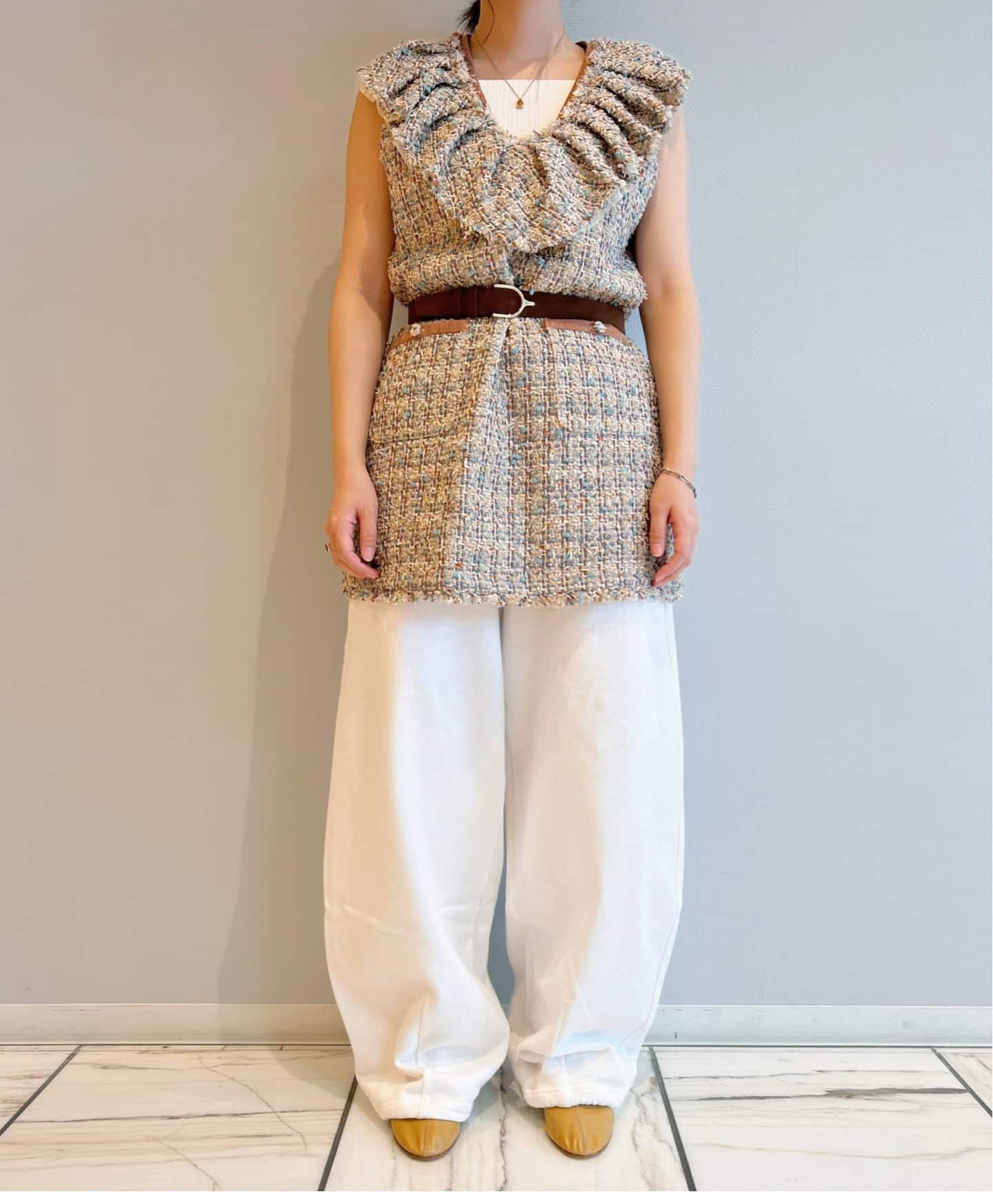 IENA LA BOUCLE リングプリント ミニワンピース IENA LA BOUCLE LINTONツィードミニドレス（ワンピース）｜IENA