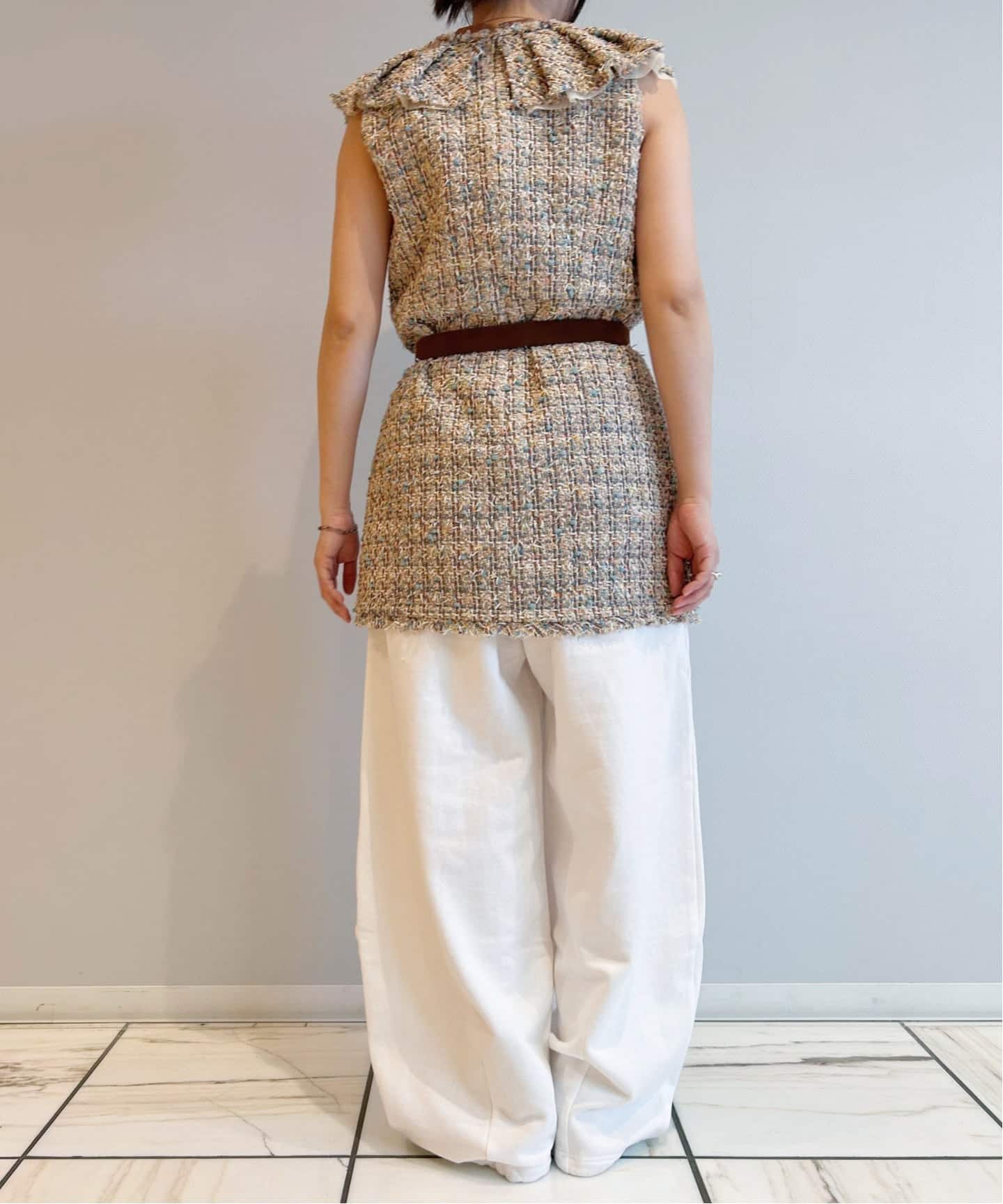 IENA LA BOUCLE リングプリント ミニワンピース IENA LA BOUCLE LINTONツィードミニドレス（ワンピース）｜IENA