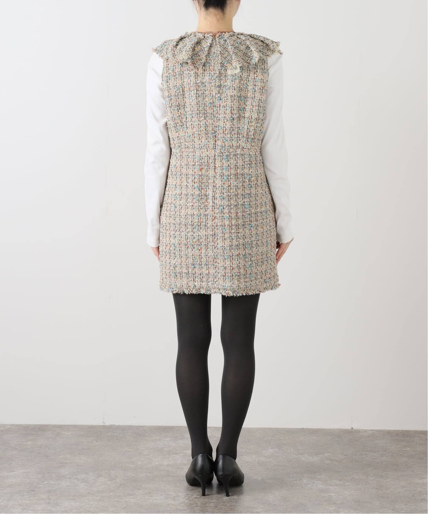 IENA LA BOUCLE LINTONツィードミニドレス（ワンピース）｜IENA