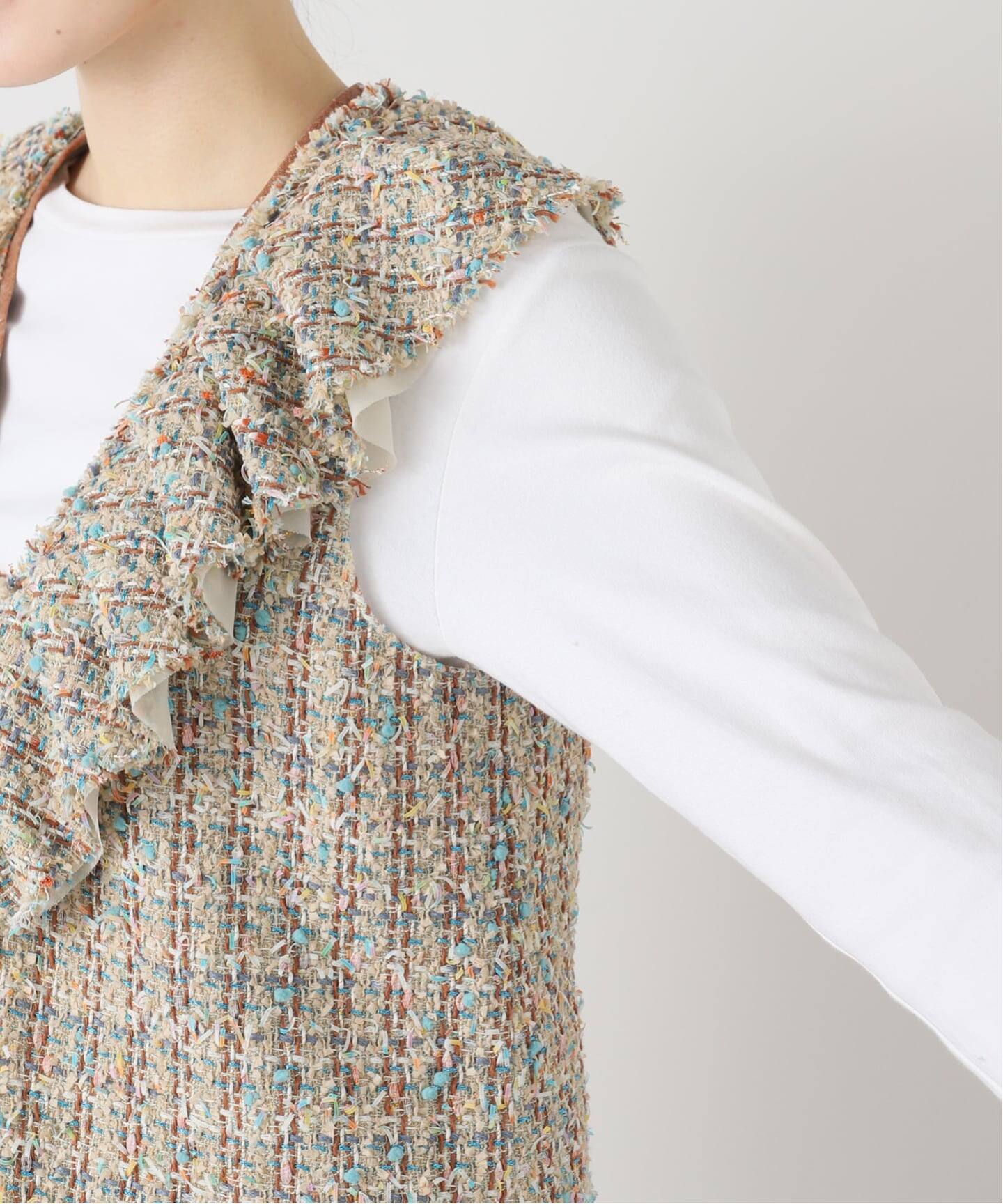 IENA LA BOUCLE LINTONツィードミニドレス（ワンピース）｜IENA