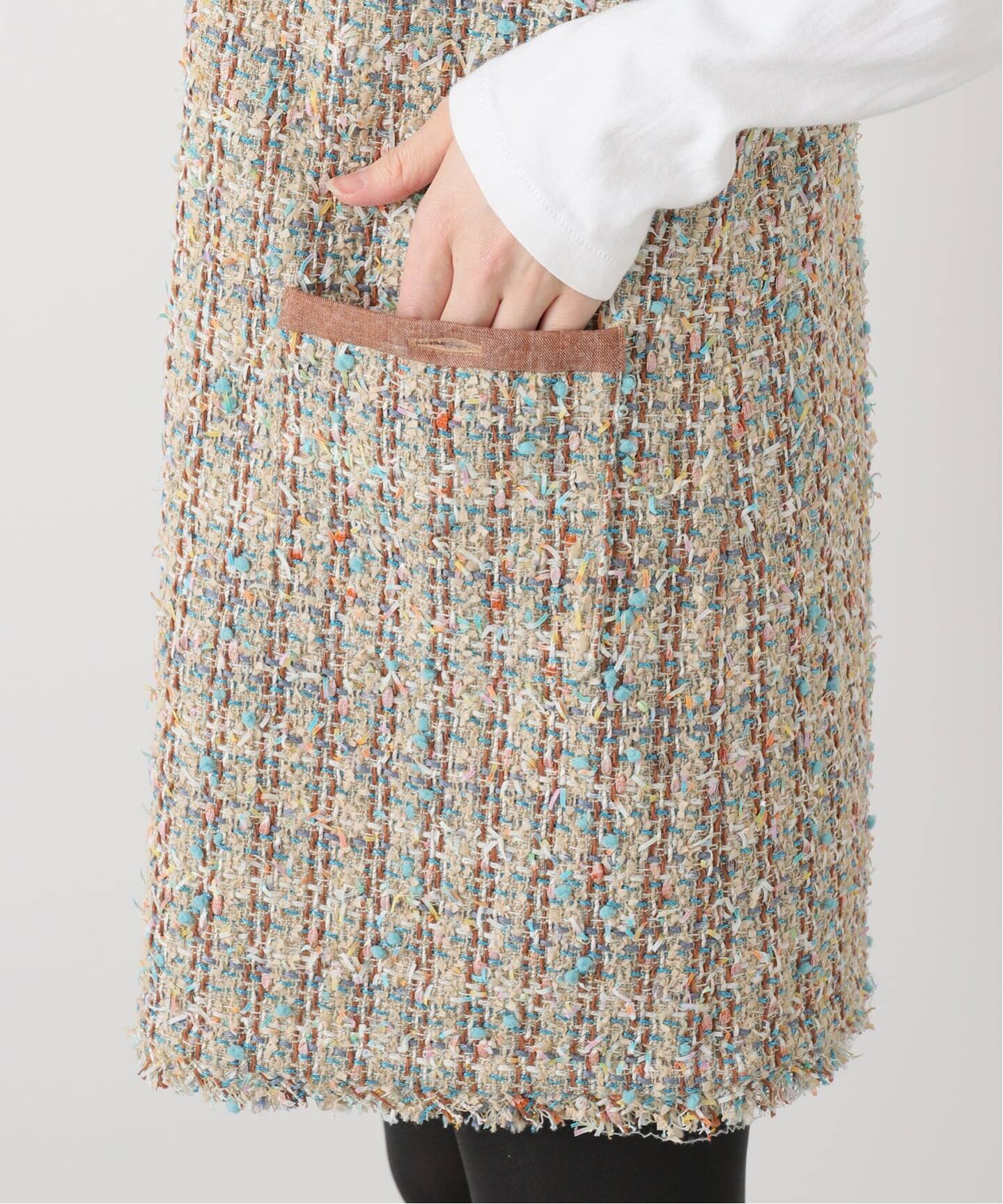 IENA LA BOUCLE LINTONツィードミニドレス（ワンピース）｜IENA