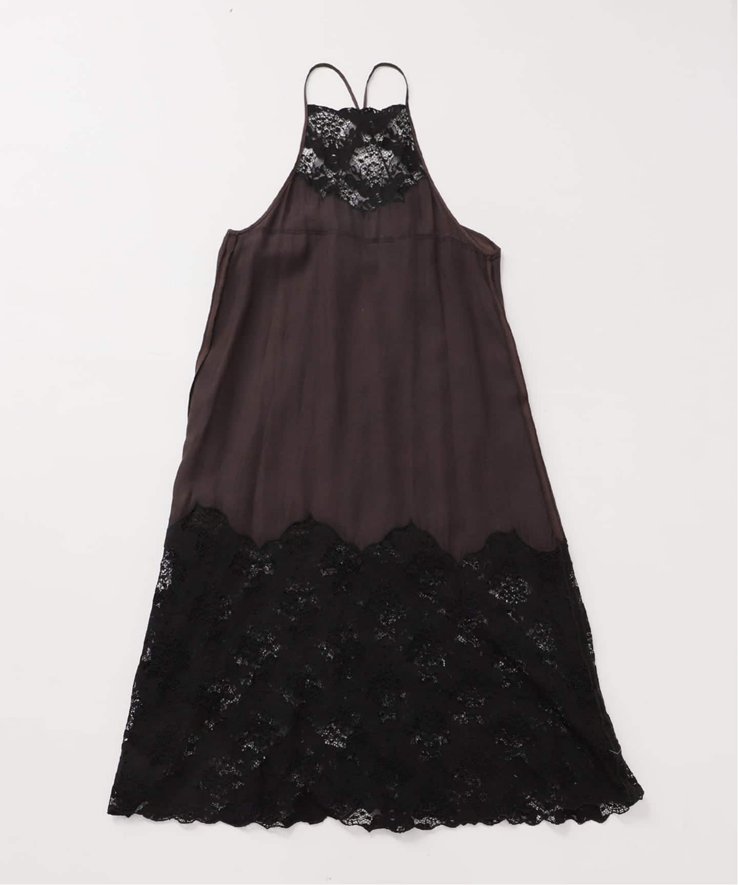 IENA LA BOUCLE R/Lサテンレースコンビキャミドレ（ワンピース）｜IENA