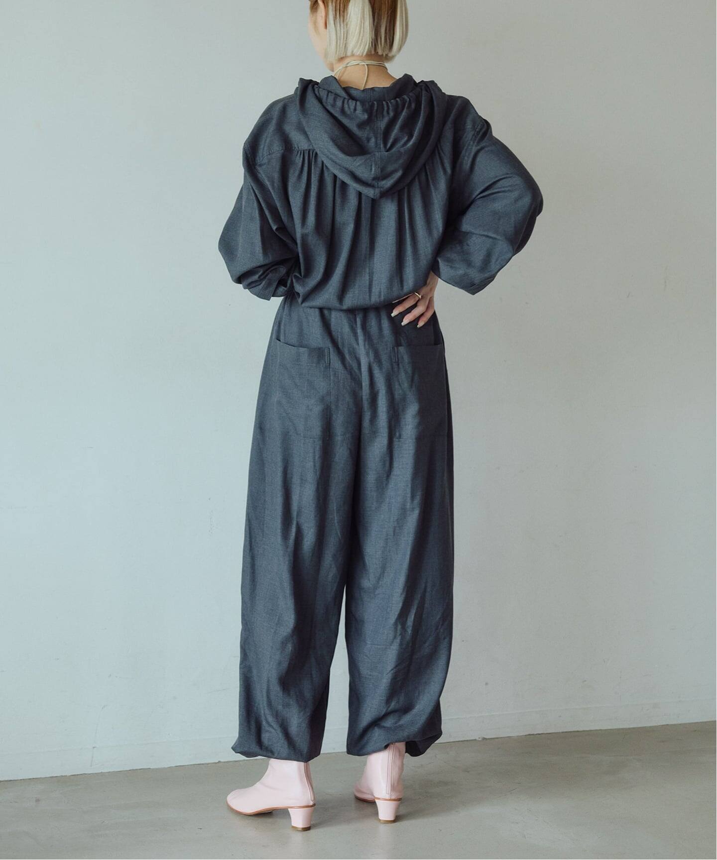 予約》IENA LA BOUCLE CU/PLソフトビエラオールインワン(つなぎ 予約》IENA LA BOUCLE CU/PLソフトビエラオールインワン(つなぎ