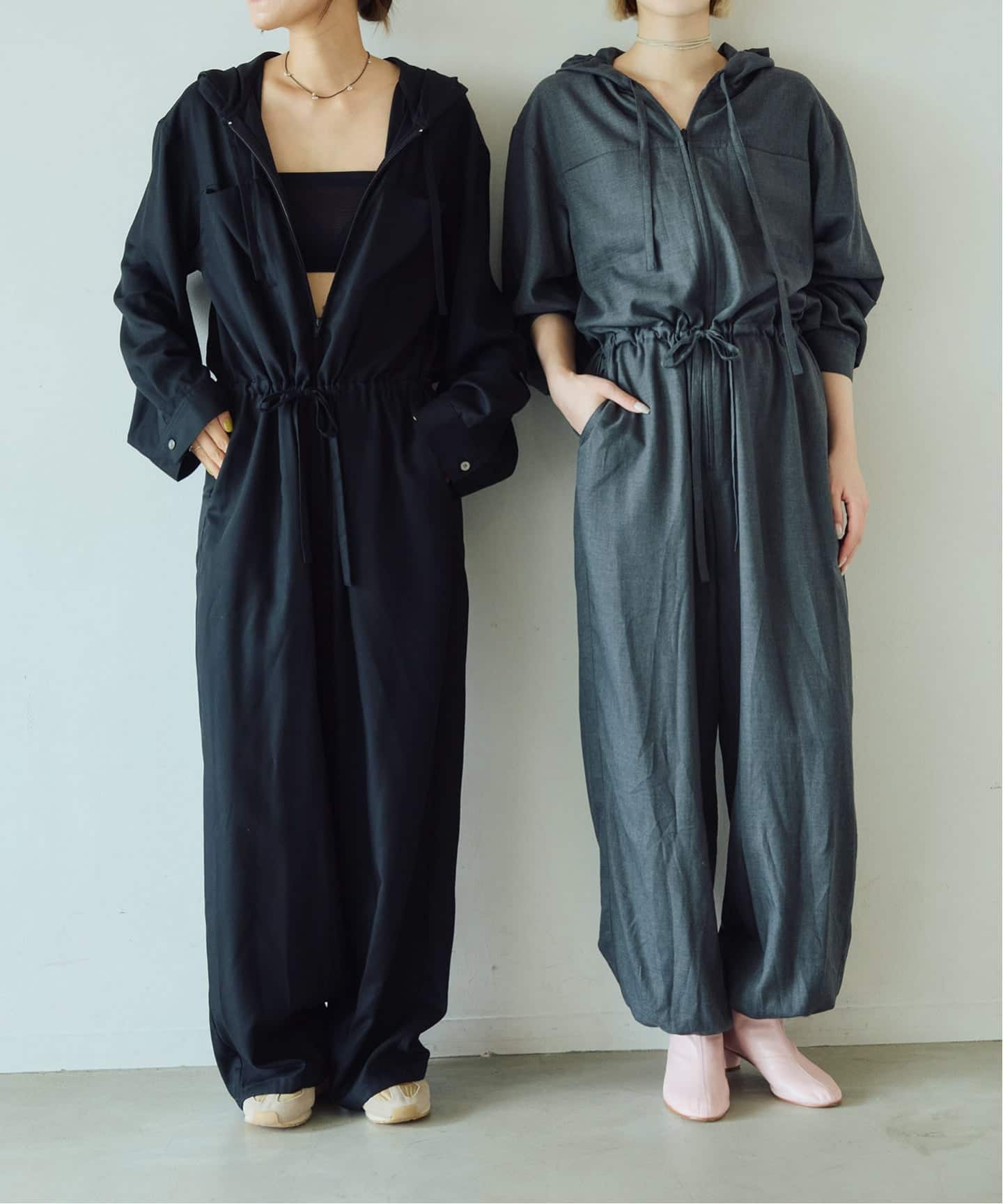 予約》IENA LA BOUCLE CU/PLソフトビエラオールインワン（つなぎ