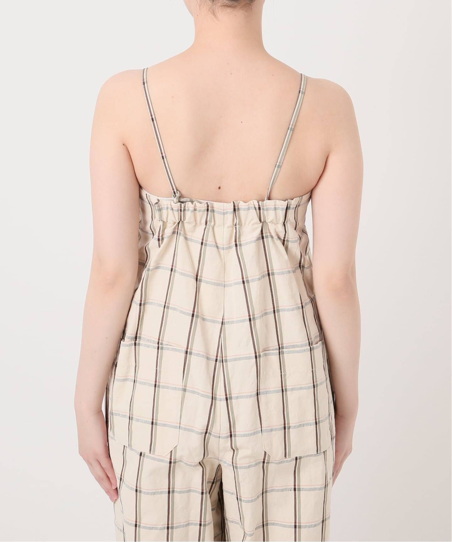 IENA LA BOUCLE P/Lチェックベアオールインワン（サロペット
