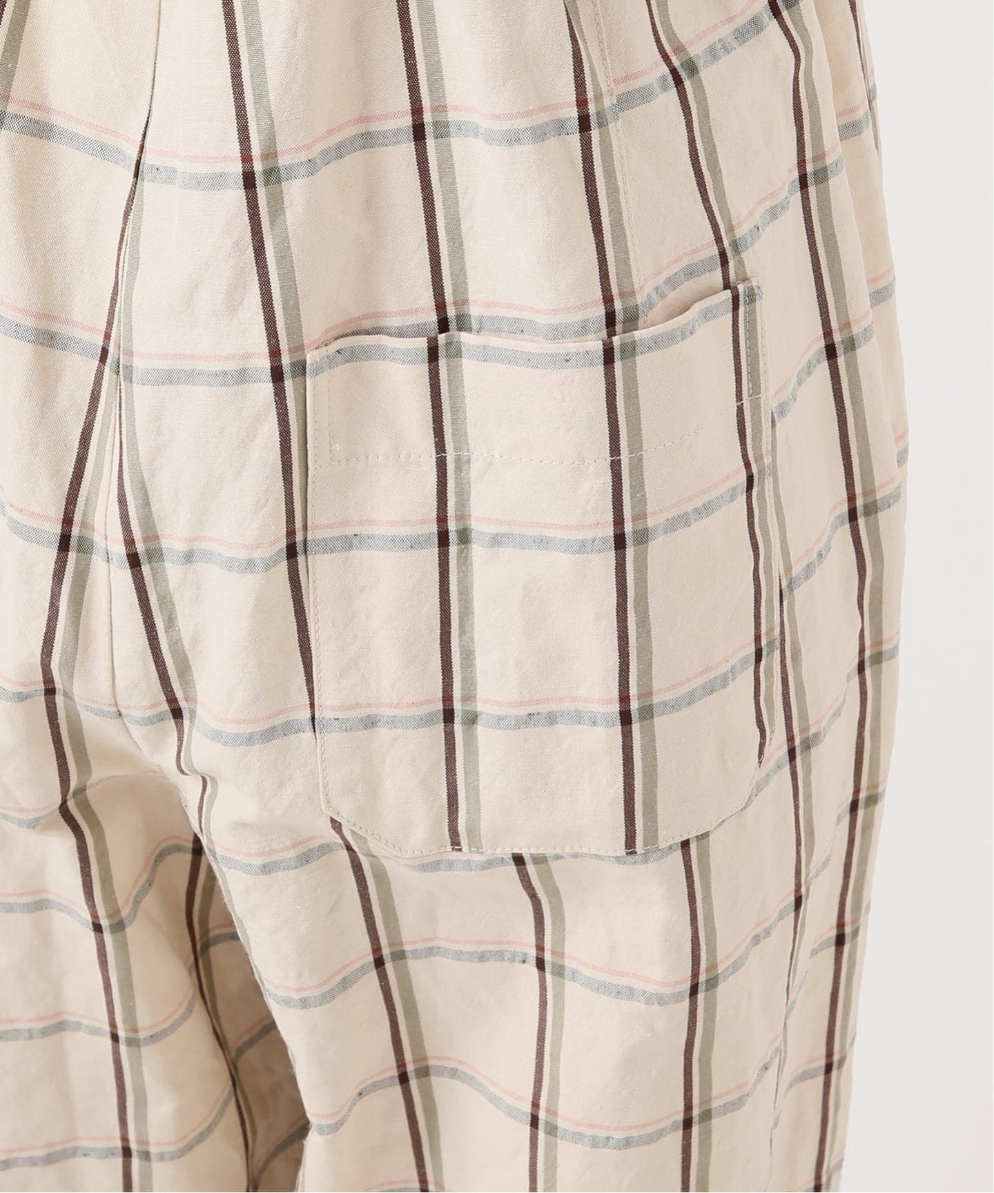 IENA LA BOUCLE P/Lチェックベアオールインワン（サロペット