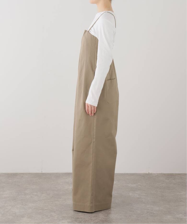 IENA LA BOUCLE コットンギャバジンベアオールインワン（サロペット 