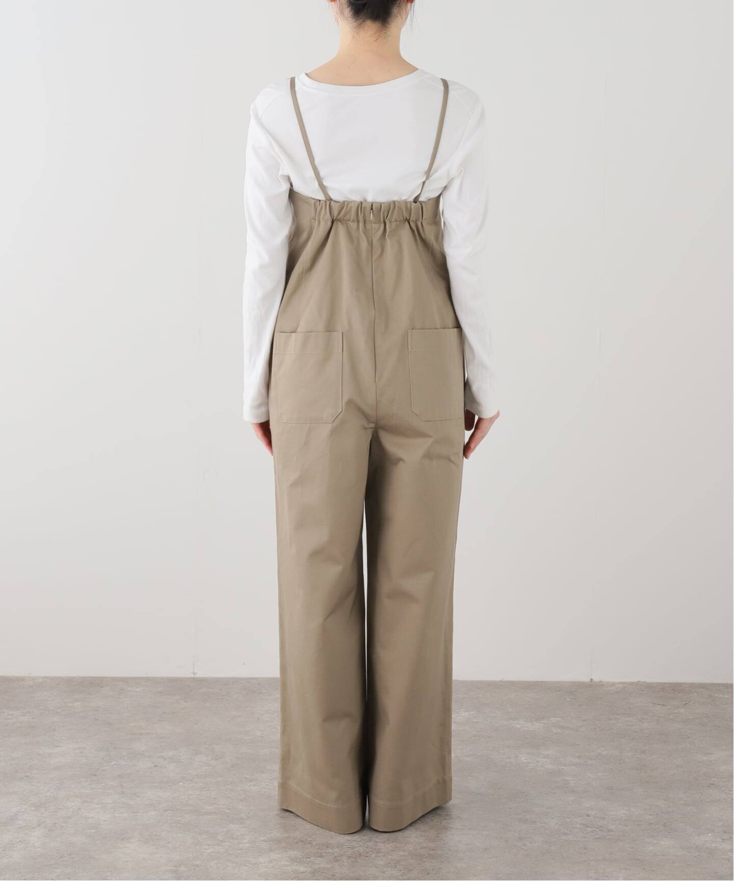 IENA LA BOUCLE コットンギャバジンベアオールインワン（サロペット