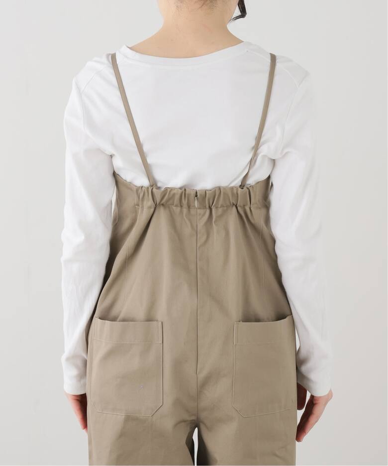 IENA LA BOUCLE コットンギャバジンベアオールインワン（サロペット 