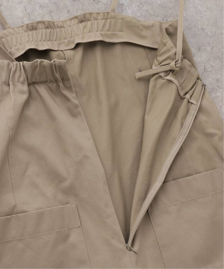 IENA LA BOUCLE コットンギャバジンベアオールインワン（サロペット 