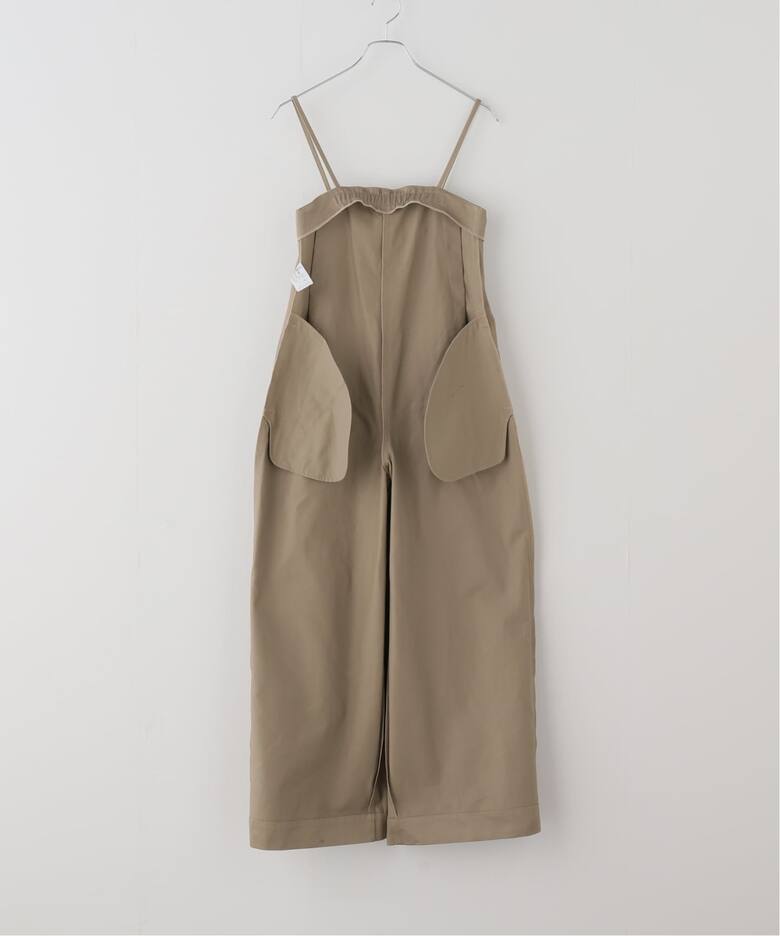 IENA LA BOUCLE コットンギャバジンベアオールインワン（サロペット 