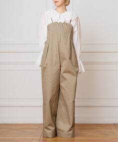 IENA LA BOUCLE コットンギャバジンベアオールインワン（サロペット 