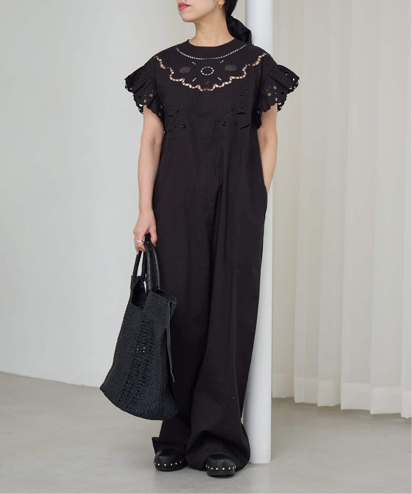 IENA LA BOUCLE カットワークオールインワン（つなぎ／オールインワン