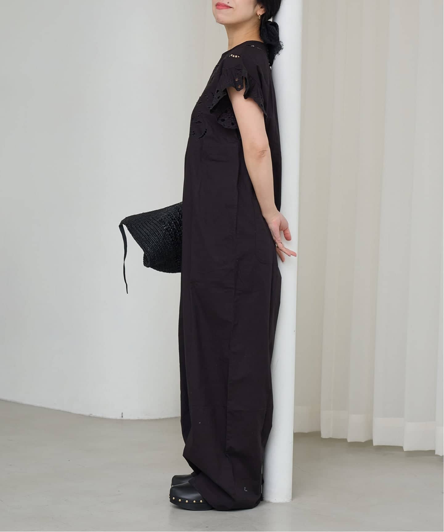 IENA LA BOUCLE カットワークオールインワン（つなぎ／オールインワン