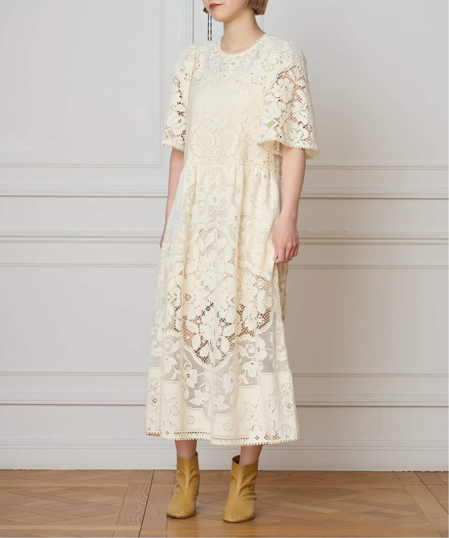 SEA NEW YORK/シー ニューヨーク ARIANNA LACE SSLV MIDI DRESS RS26