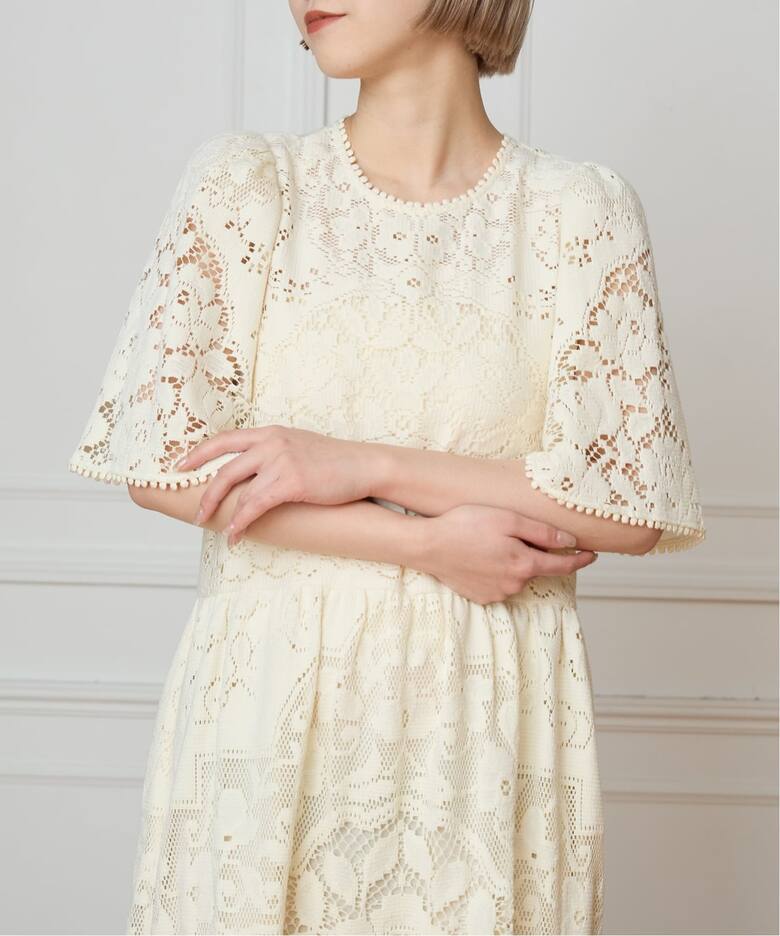 SEA NEW YORK/シー ニューヨーク ARIANNA LACE SSLV MIDI DRESS RS26 