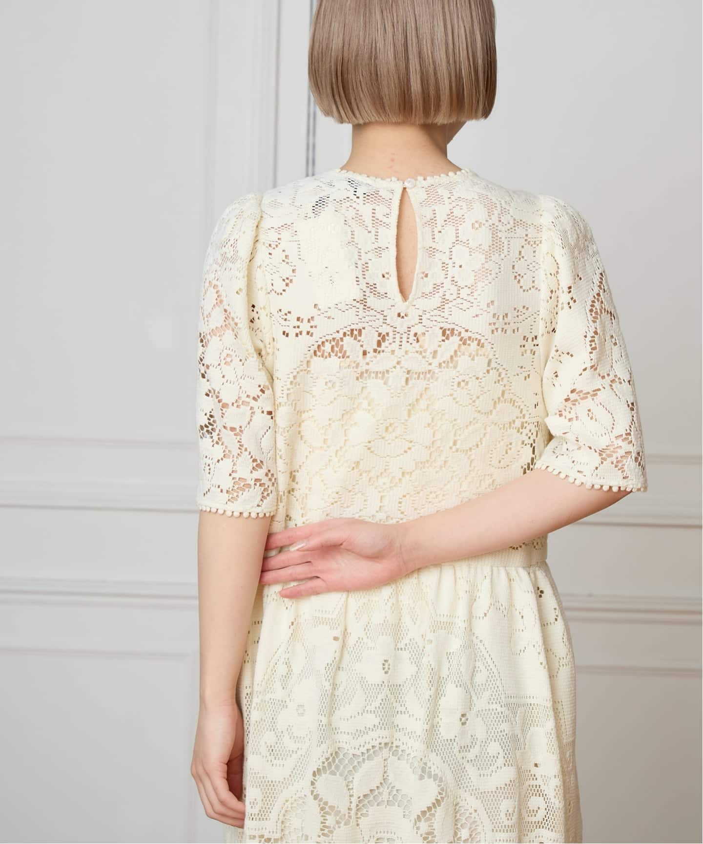 SEA NEW YORK/シー ニューヨーク ARIANNA LACE SSLV MIDI DRESS RS26