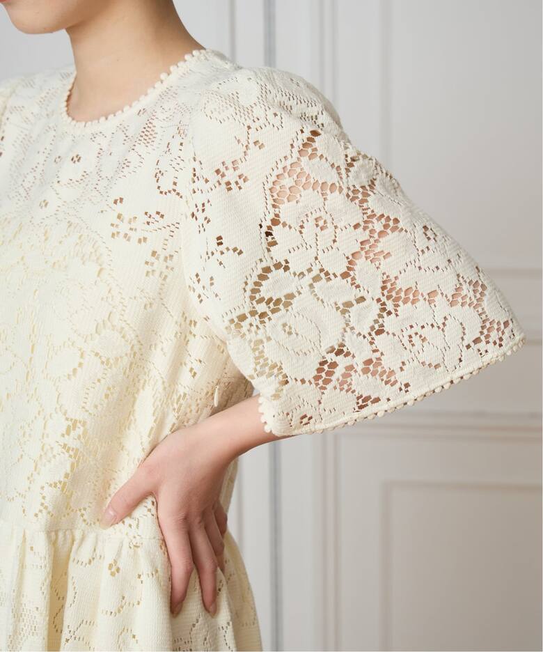 SEA NEW YORK/シー ニューヨーク ARIANNA LACE SSLV MIDI DRESS RS26 