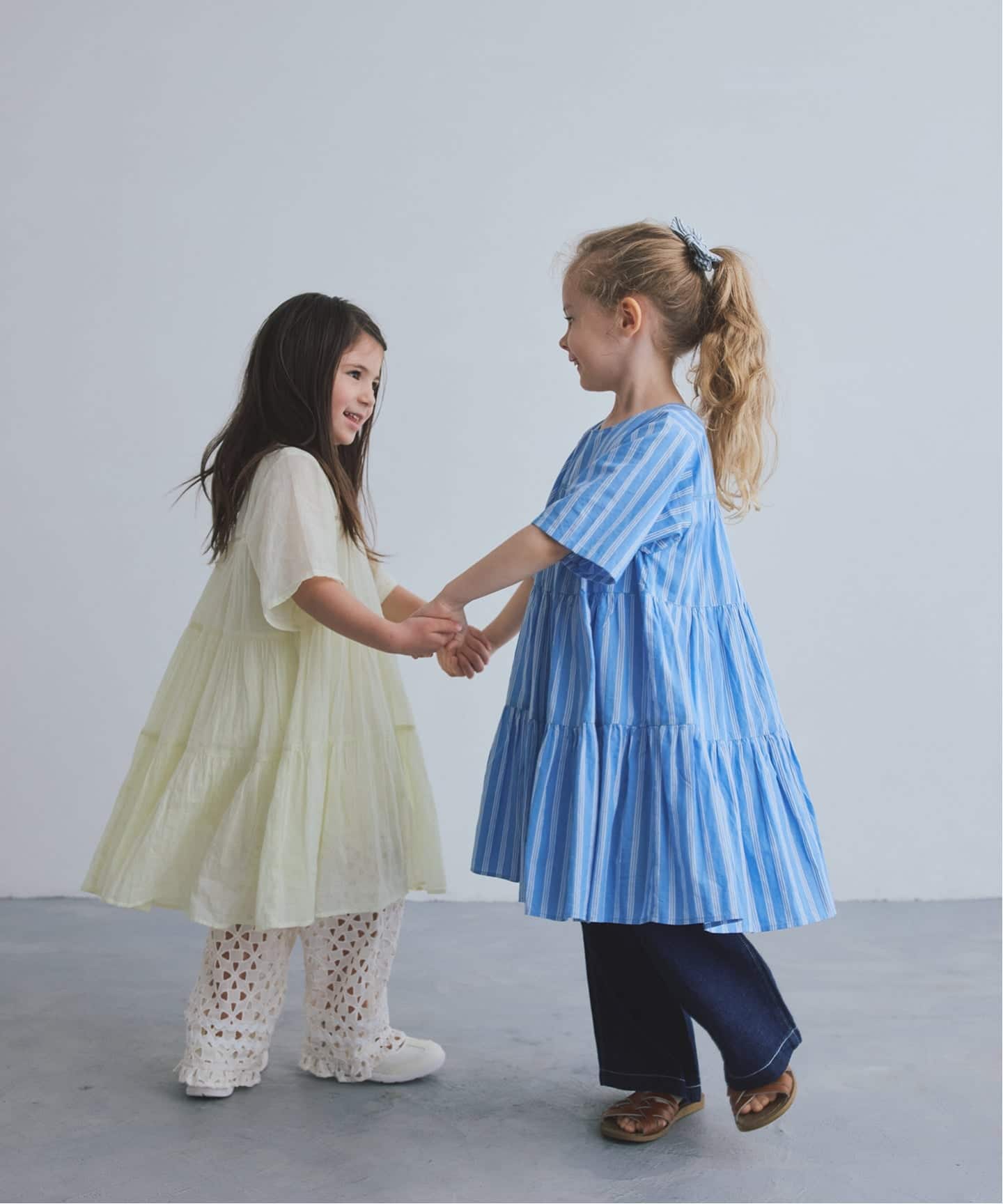 ヌキテパ　親子お揃いワンピース ne Quittez pas/ヌキテパ】別注Tiered Dress (KIDSサイズ)（キッズ