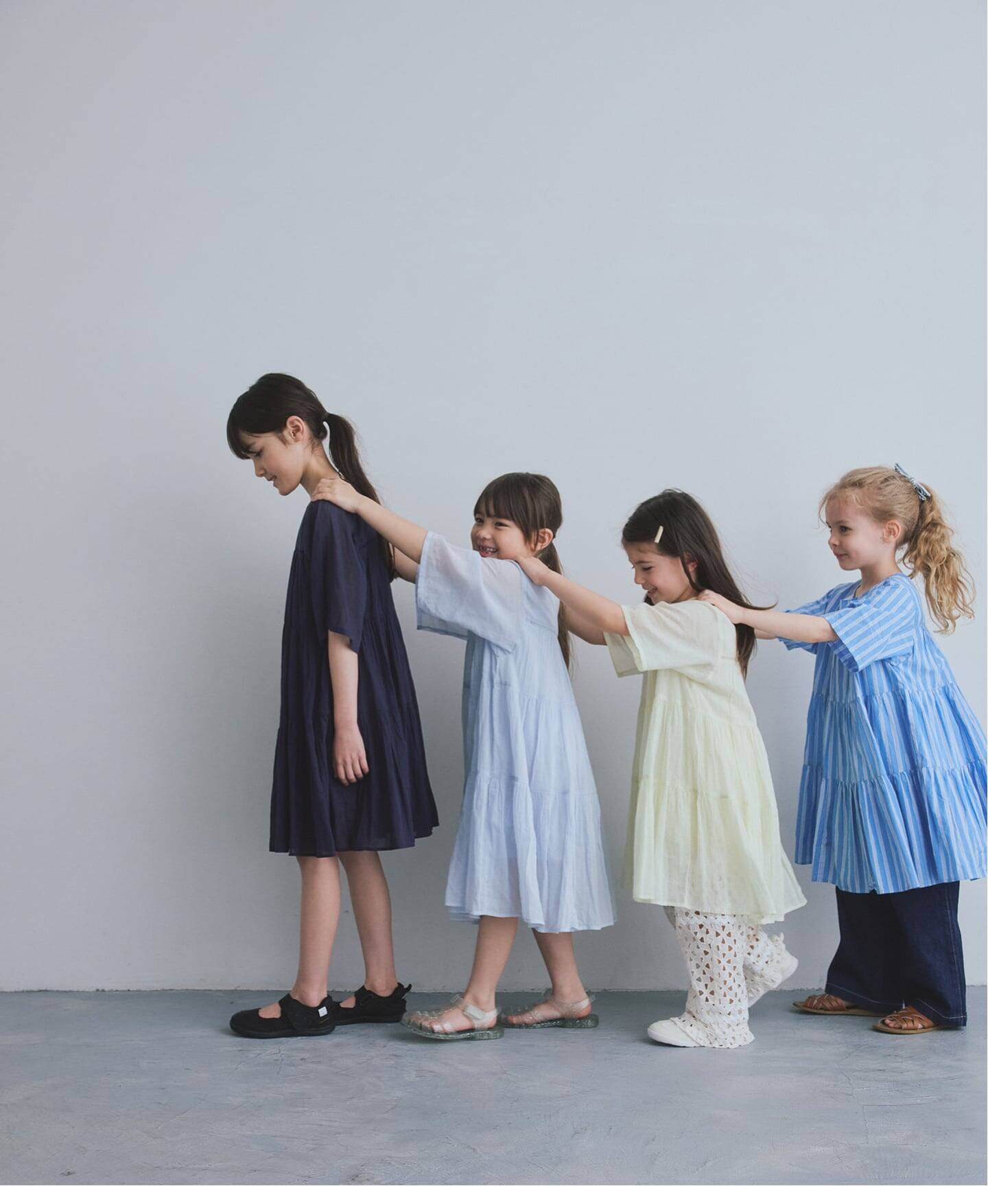ne Quittez pas/ヌキテパ】別注Tiered Dress (KIDSサイズ)（キッズ