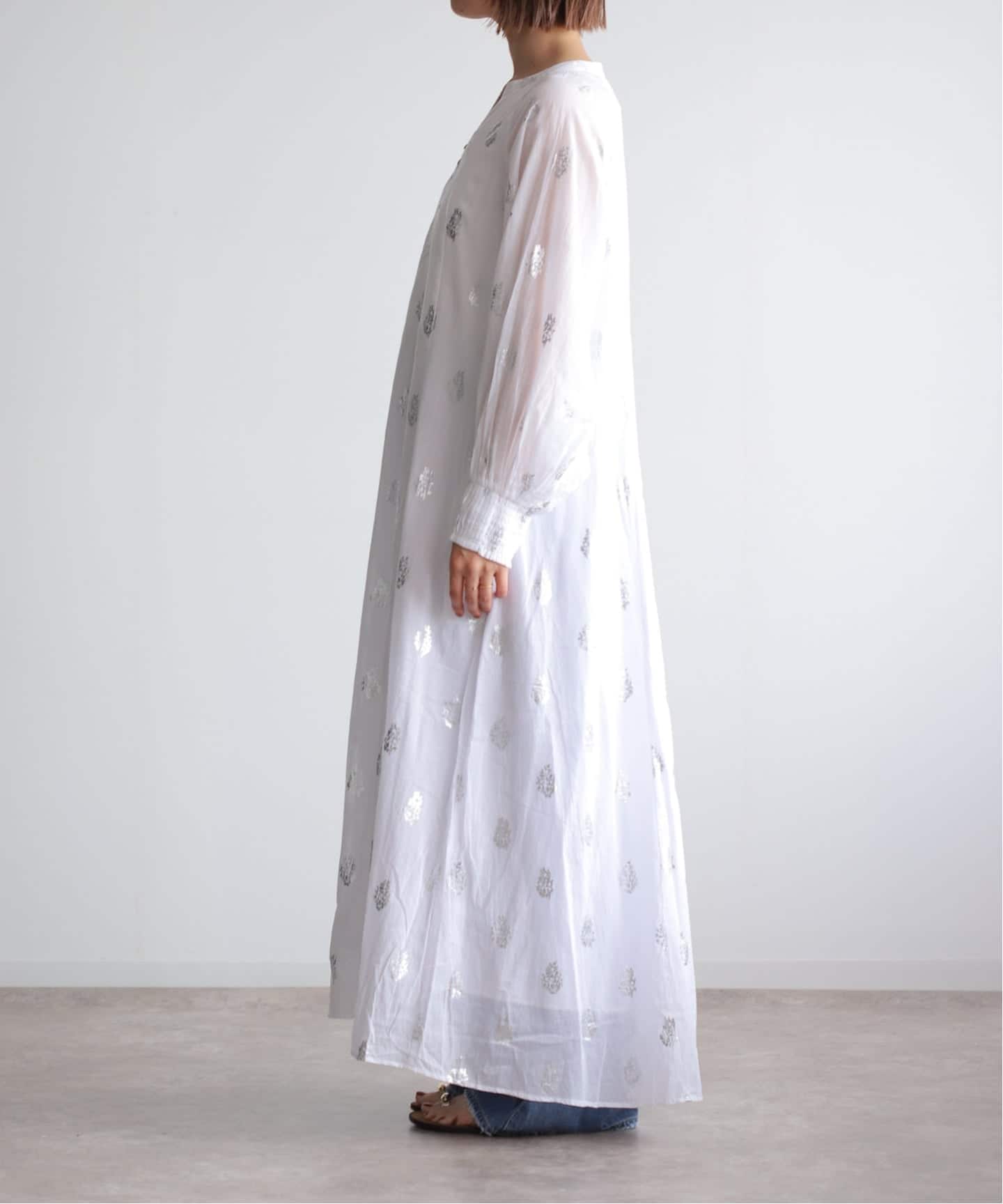 ne Quittez pas/ヌキテパ】 Flower Print Sleeve Dress（大人サイズ